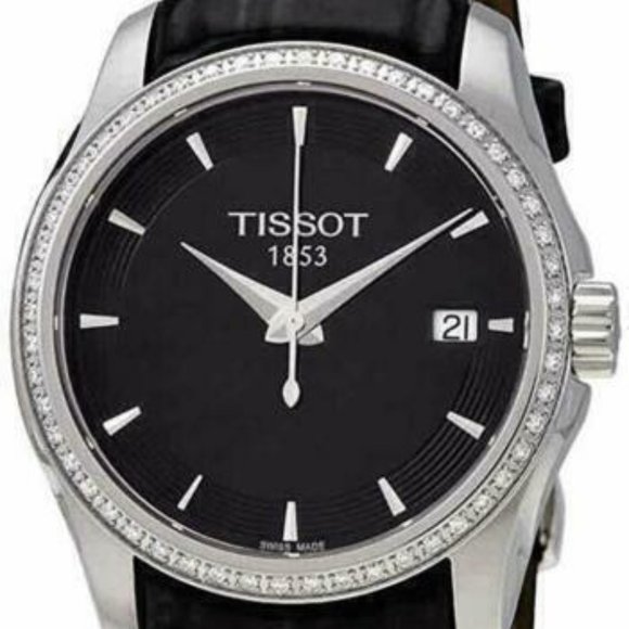Tissot Couturier 32mm Steel Black Dial Diamond Ladies Watch T035.210.66.051.00